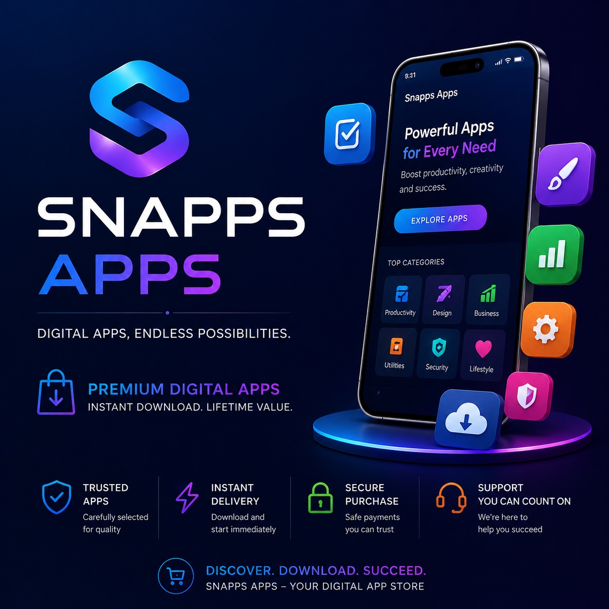 Snapps Apps premium digital app store preview